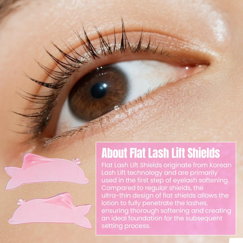 لي بيوتي واقيات رفع الرموش المسطحة من ليبيوتي، واقيات كورية رقيقة للغاية للخطوة الأولى من عملية التجعيد/الرفع، استخدام مرن كضمادات للعين أو شريط رفع، تصميم على شكل دولفين لسهولة الالتقاط - Image 3